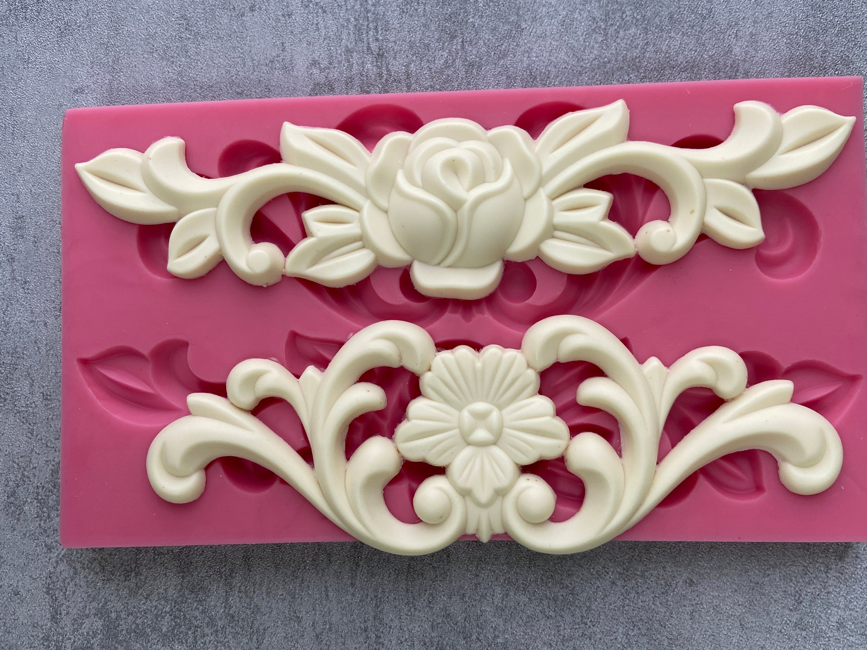 Decor Set Silicon mold Flower decor Rose Furniture applique Etsy