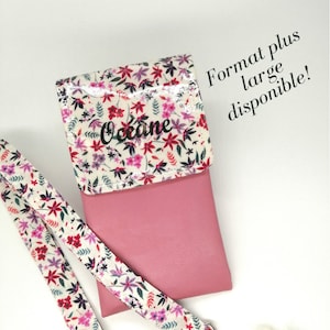 Pochette aimantée et personnalisée pour infirmière, aide soignant, pochette à stylos, Pochette aimantée Liberty Rose foncé (photo)