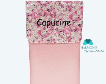 Pochette liberty - Pochette personnalisée -Pochette infirmière -Pochette aide soignante- Pochette aimantée- Pochette ASH - Cadeau infirmière