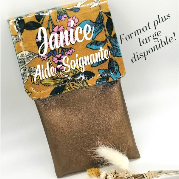 pochette aimantée - Pochette personnalisée - Pochette infirmière - Pochette aide soignante- Pochette soignante -pochette à crayo