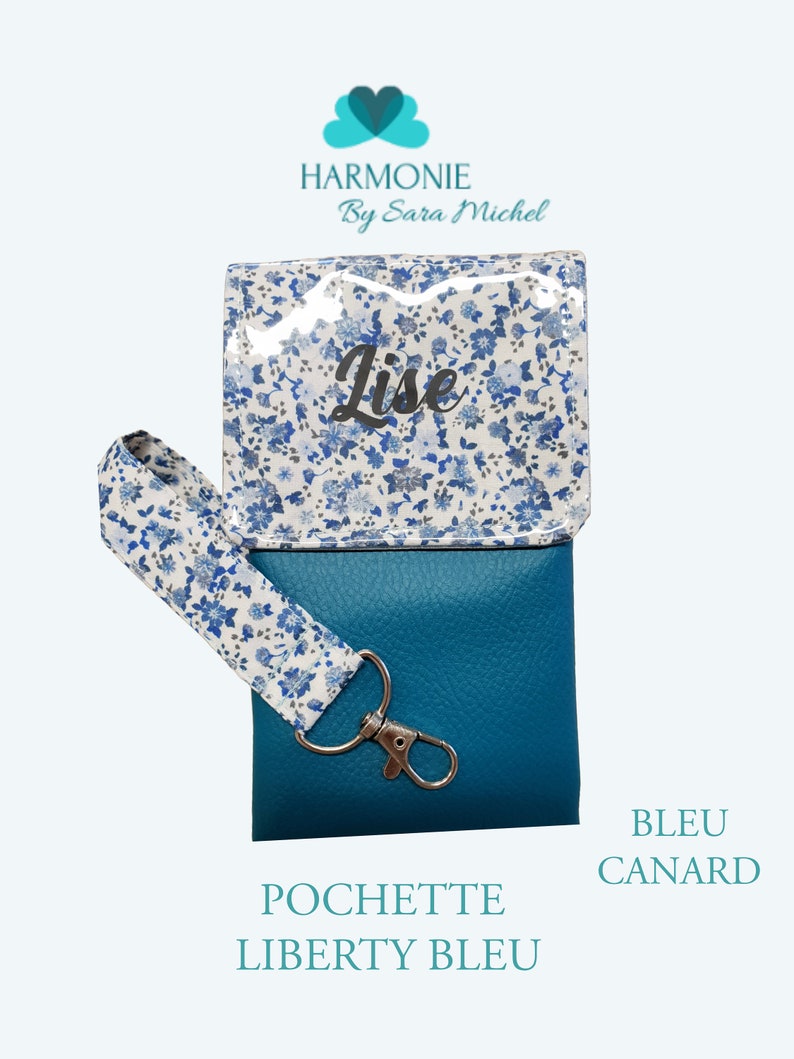 Pochette liberty aimantée Pochette soignant personnalisée Pochette infirmière Cadeau infirmière image 5