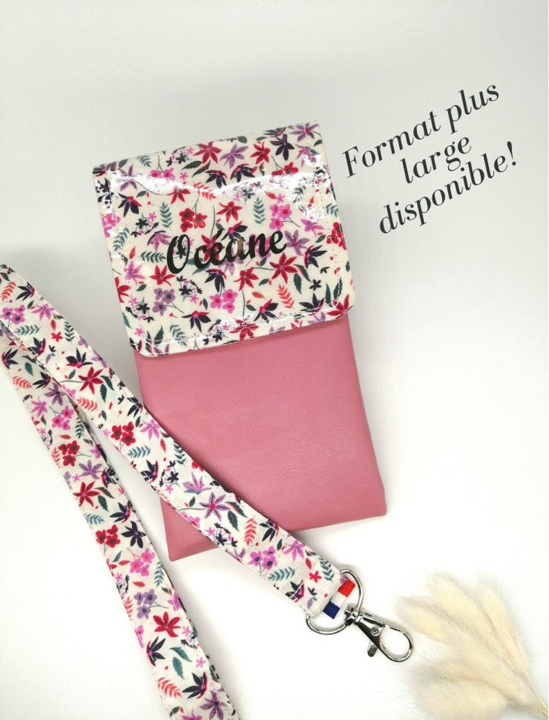 Pochette aimantée et personnalisée pour infirmière, aide soignant, pochette à stylos, Pochette aimantée Liberty Rose foncé (photo)