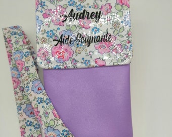 Pochette aimantée et personnalisée pour infirmière, aide soignant, pochette à stylos