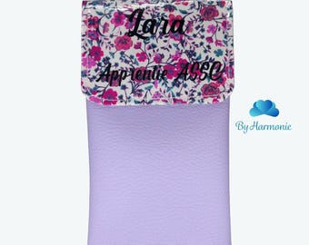Magnetisch etui - Gepersonaliseerde etui voor verpleegkundigen - Etui voor verzorgers - Penhouder - Magnetisch etui met Liberty-print