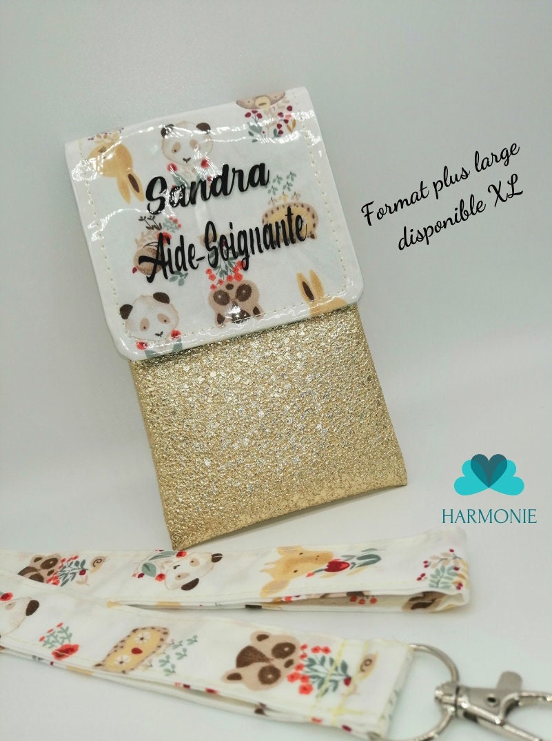 Pochette infirmière personnalisée - en wax – Kaysol Couture