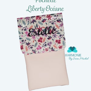 Magnetic and personalized pouch for nurse, caregiver, pen pouch, Liberty magnetic pouch Rose clair