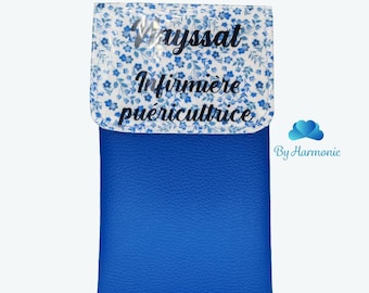 Pochette Infirmière Personnalisée Aimantée – Cadeau Infirmière Unique – Pochette Soignant Liberty – Porte Stylos Médical – Aide Soignante