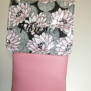 Magnetic and personalized pouch for nurse, caregiver, pen pouch, water lily pouch, nurse pouch Rose