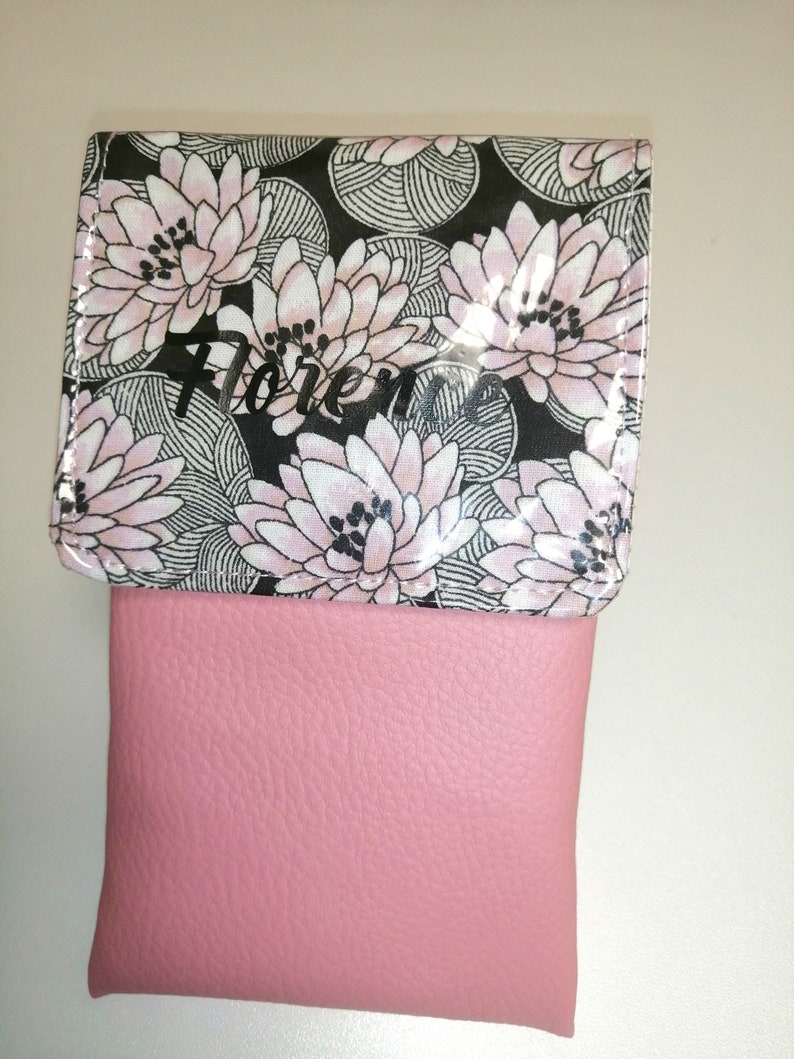 Magnetic and personalized pouch for nurse, caregiver, pen pouch, water lily pouch, nurse pouch Rose