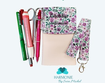 Bolsa magnética con estampado Liberty - Bolsa personalizada para cuidadores - Bolsa para enfermeras - Regalo para enfermeras