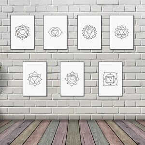 Chakra Set Meditation Wall Art Set of 21 PRINTABLES Chakra | Etsy