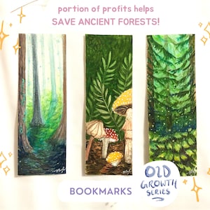 Watercolor Forest Bookmarks: Mystical Woods Art Prints