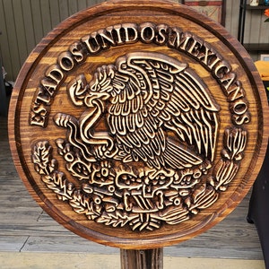 Mexico Coat of Arms Personalized Gift Mexican Art Island Art Mexican Wall Decor Caribbean Art Mexican Flag Christmas gift for Dad