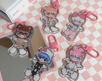 Kpop Pink Acrylic Keychains