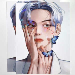 BTS Ice Prince Taehyung V Impresión de arte holográfico