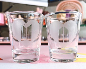 BTS and ARMY Etched Shot Glass | 2 oz