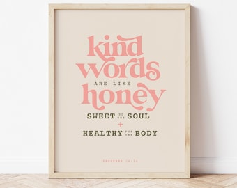 Frases inspiradoras, sé amable, moda, arte imprimible, impresión digital, decoración de habitación de niña, bohemio, minimalista, adolescente moderno, escrituras, arte para preadolescentes