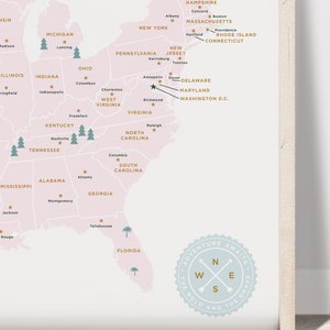 Printable Map of United States, Printable Wall Art, Homeschool ...