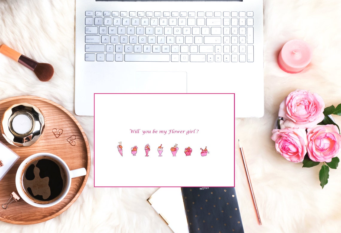 Pink Flower Girl Proposal for Flower Girl Gift Box Niece Etsy