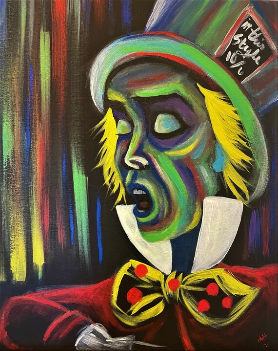 The Mad Hatter Original Painting Etsy UK