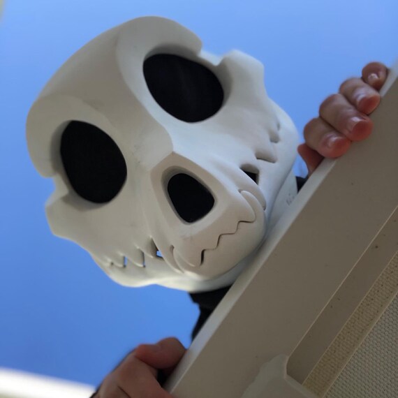 Skulldog Dinomask Skullcat and toony skull dog commissions Etsy