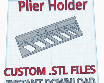 Wall-Mount Plier Holder 3D Print .STL Files - Commercial Rights Included!