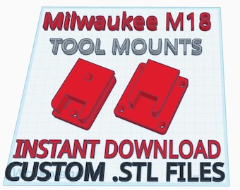 Milwaukee M18 Tool Holders - 3D Print .STL Files - Commercial Rights Included!
