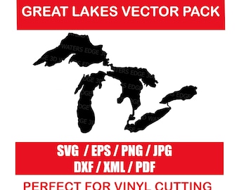 Große Seen Digital Vektor Pack für Vinyl, Cricut etc. - Kommerzielle Rechte inbegriffen!