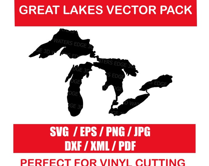 Great Lakes Svg, Lake Superior Png, Lake Michigan Clipart, Lake Huron