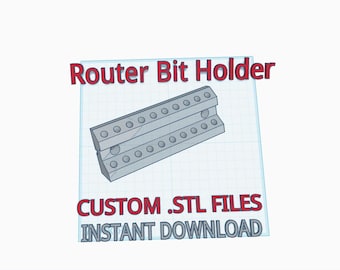 Router Bit Wall Mount Storage System - 3D Print .STL Files - Commercial Rights Included!