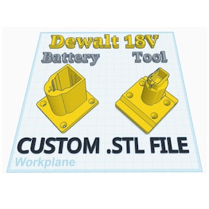 Dewalt 18V Tool & Battery Holder - 3D Print .STL Files