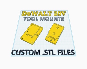 Dewalt 20V Tool Holders - 3D Print .STL Files - Commercial Rights Included!