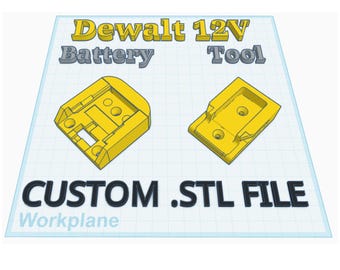 Dewalt 12V Tool & Battery Holders - 3D Print .STL Files - Commercial Rights Included!