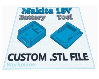 Makita 18V Tool & Battery Holder - 3D Print .STL Files - Commercial Rights Included!