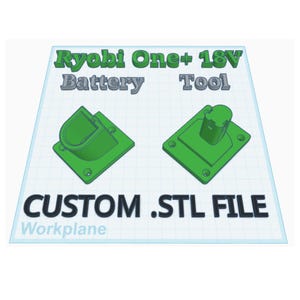 Ryobi One+ 18V Tool & Battery Holder - 3D Print .STL Files