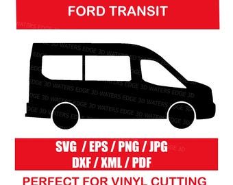 Ford Übergang Campervan SVG Vektordateien in 7 Formate - Kommerzielle Rechte inbegriffen!