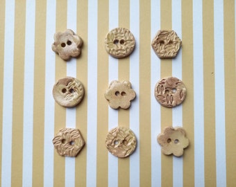 1.5cm Mustard Ceramic Buttons