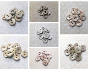 New 1.5cm Natural Ceramic Buttons