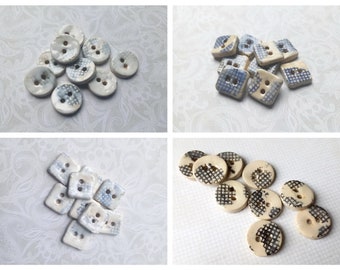 New 1.5cm Ceramic Transfer Hashtag Buttons