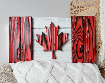 Canadian Wooden Flag - Heritage Edition (18x9.5”)