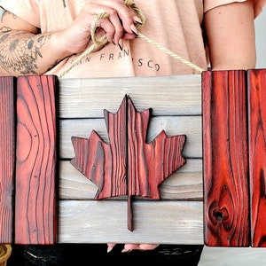 Canadian Wooden Flag (18x9.5”)