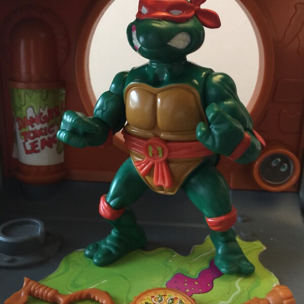 Coquille de stockage Mike vintage 1990 Teenage Mutant Ninja Turtles Michaelangelo Storage Shell TMNT