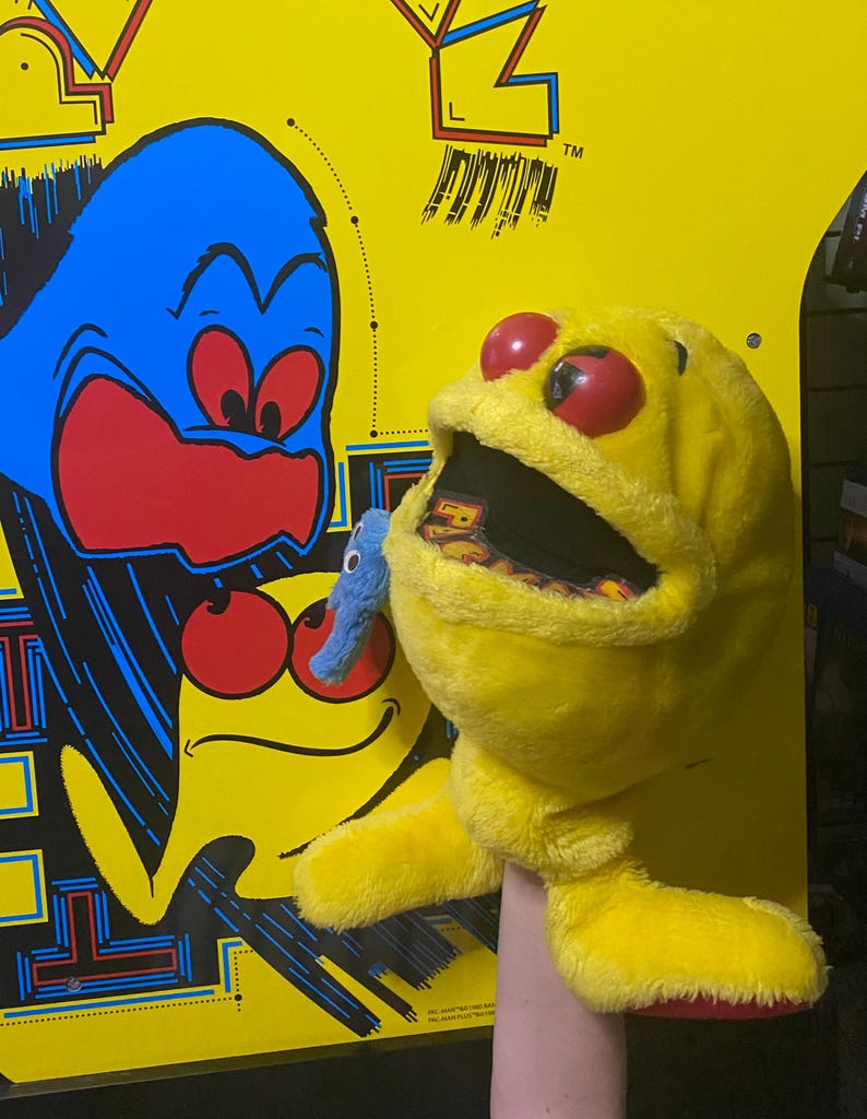 Pac-man Puppet Vintage 1982 Commonwealth Toy Novelty Co. - Etsy