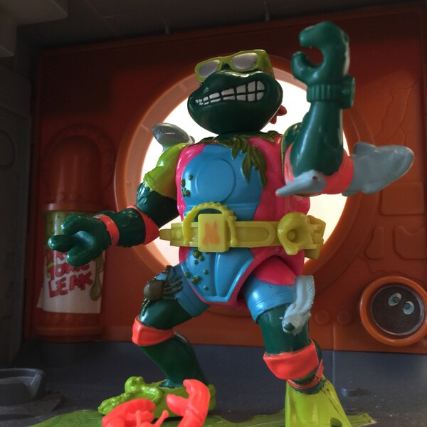 Égout Surfin Michaelangelo 1990 vintage Teenage Mutant Ninja Turtles figurine d'action