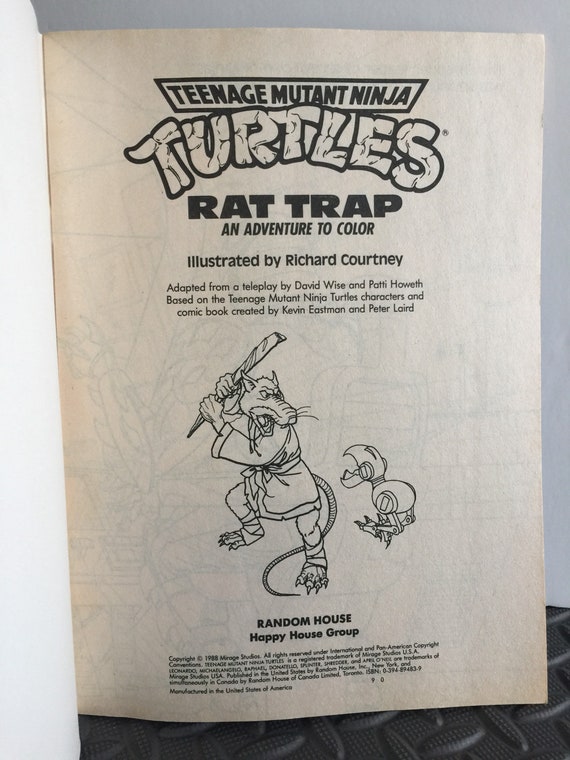 Vintage Teenage Mutant Ninja Turtles Coloring & Activity Book 2012 Unused