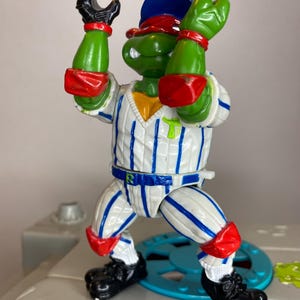 Grand Slammin&#39; Raph vintage Teenage Mutant Ninja Turtles 1991 Playmates Toys Mirage Studios
