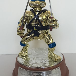 TMNT - Vintage Ninja Turtles Gold Statue - 5th Anniversary Teenage
