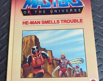 Meister des Universums "He-man Smells Trouble" vintage A Golden Book Mattel 1985