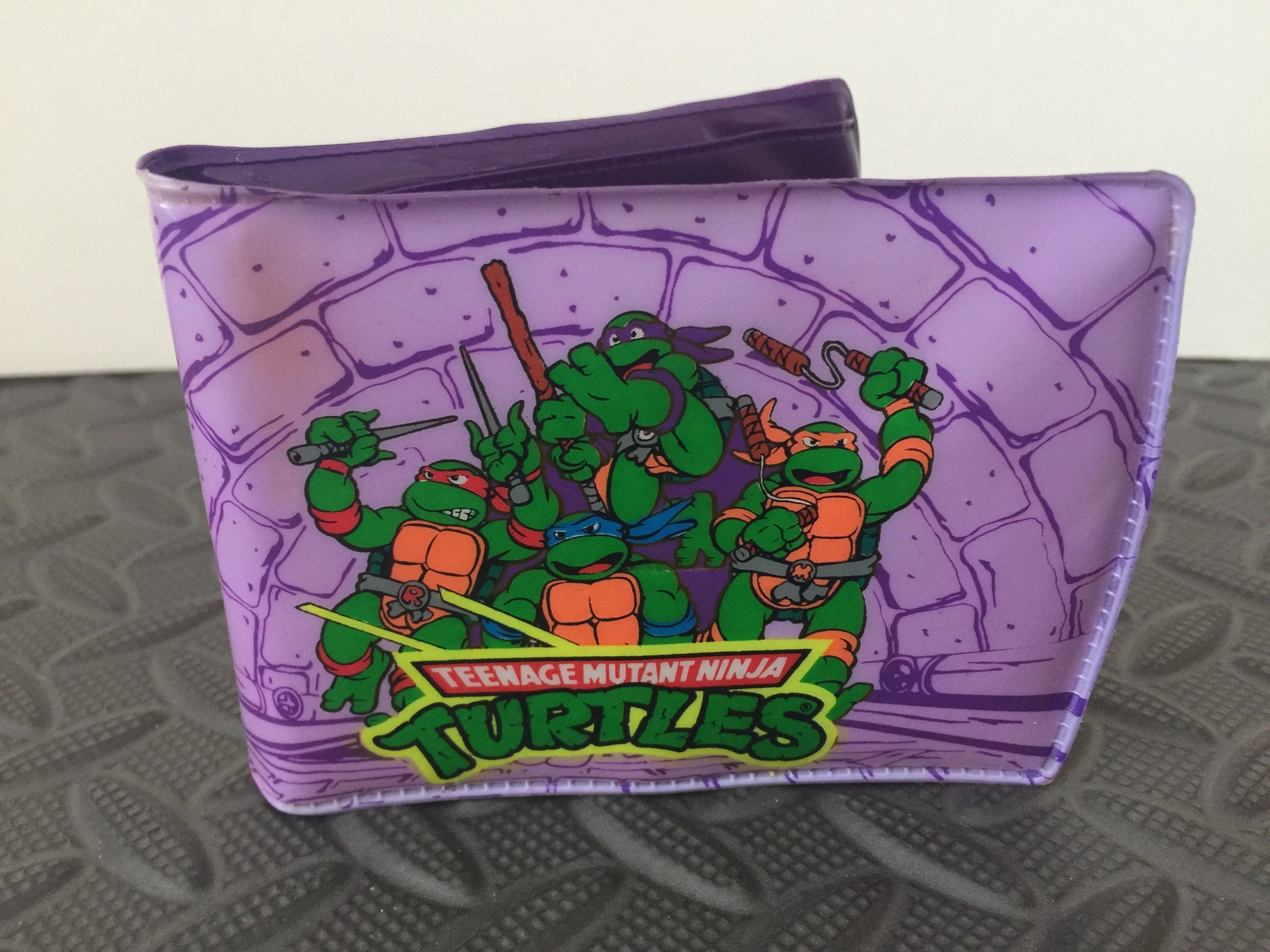 platform ergens onderpand Teenage Mutant Ninja Turtles paarse plastic portemonnee 1990 - Etsy  Nederland