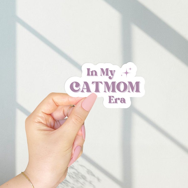 In My Cat Mom Era Sticker | Kindle Stickers | Aesthetic Stickers | Bookish Stickers | Booktok Stickers | Cat Sticker | Romance Book Sticker